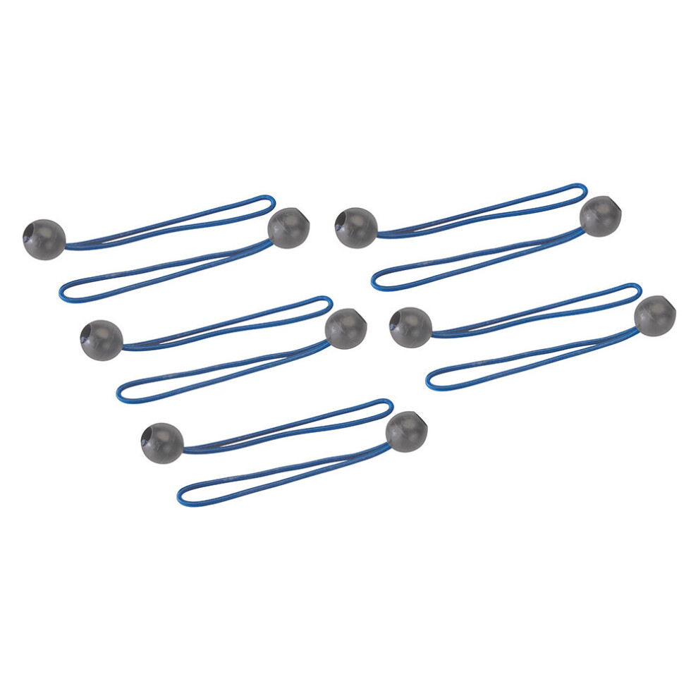 Silverline Heavy Duty Tarpaulin Ball Bungees Builders Hand Diy Tool Pack Of 10 ( Uk )