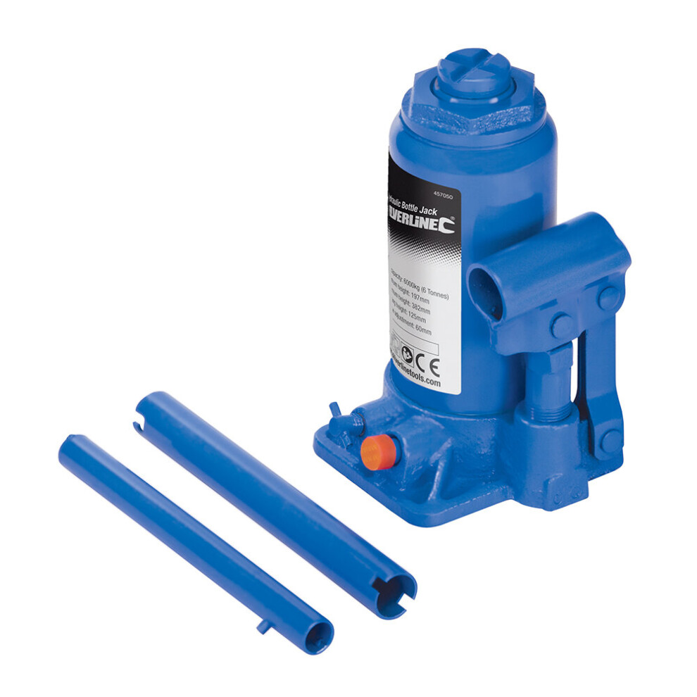 Silverline Automotive Hydraulic Bottle Jack 6 Tonne ( Uk )