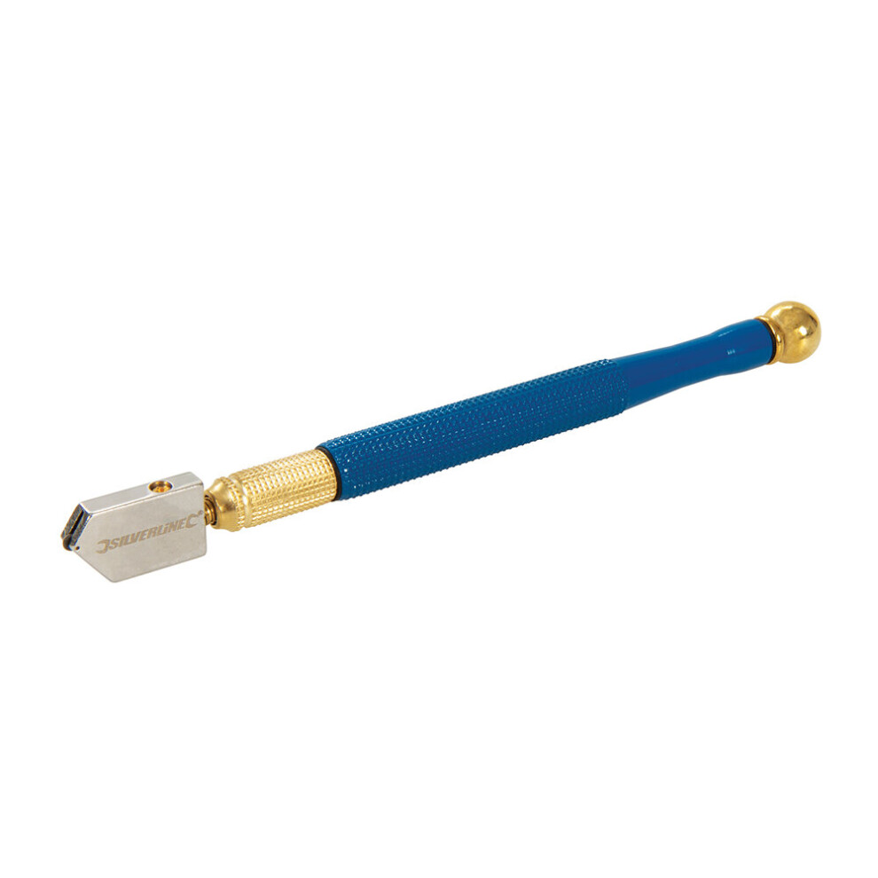 Silverline Lubricated Glass Cutter Steel Cutting Wheel Mark Glazing Tool 175mm ( UK )