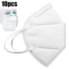 10 x Máscara facial KN95 Proteção higiénica contra vírus Médico-cirúrgica