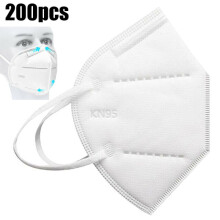 (200 PIÈCES) Masque KN95 de protection respiratoire non tissé anti-poussière