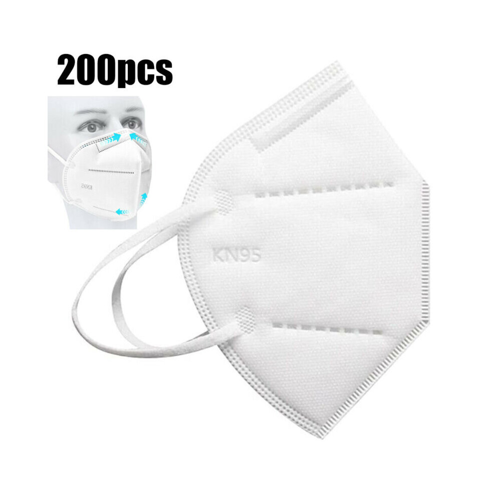 (200 Pcs) Kn95 Face Mask Protection Respirator Non-Woven Anti Dust Mask 683546659590