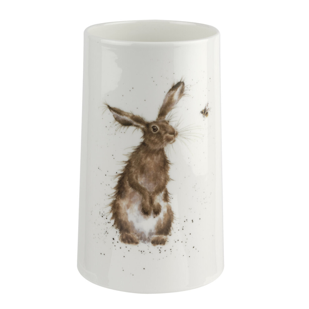 Wrendale Designs Hare And Bee Medium Vase White