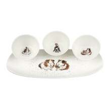 Wrendale Designs Guinea Pigs Bowl and Tray Set