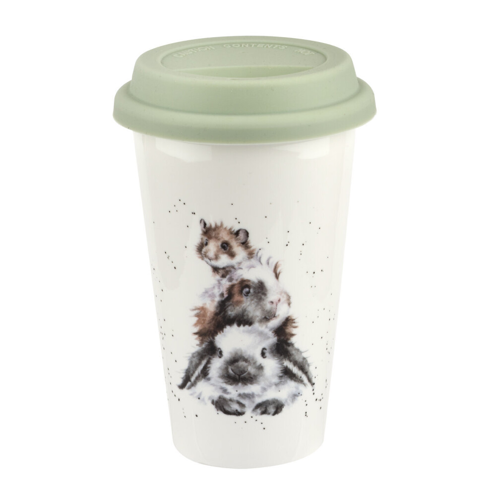 Wrendale Designs Travel Mug, Rabbit and Mouse