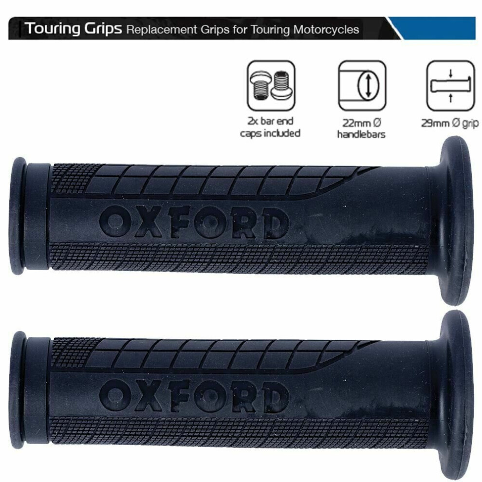 Oxford Motorcycle Handlebar Touring Grips 119Mm 5030009146046