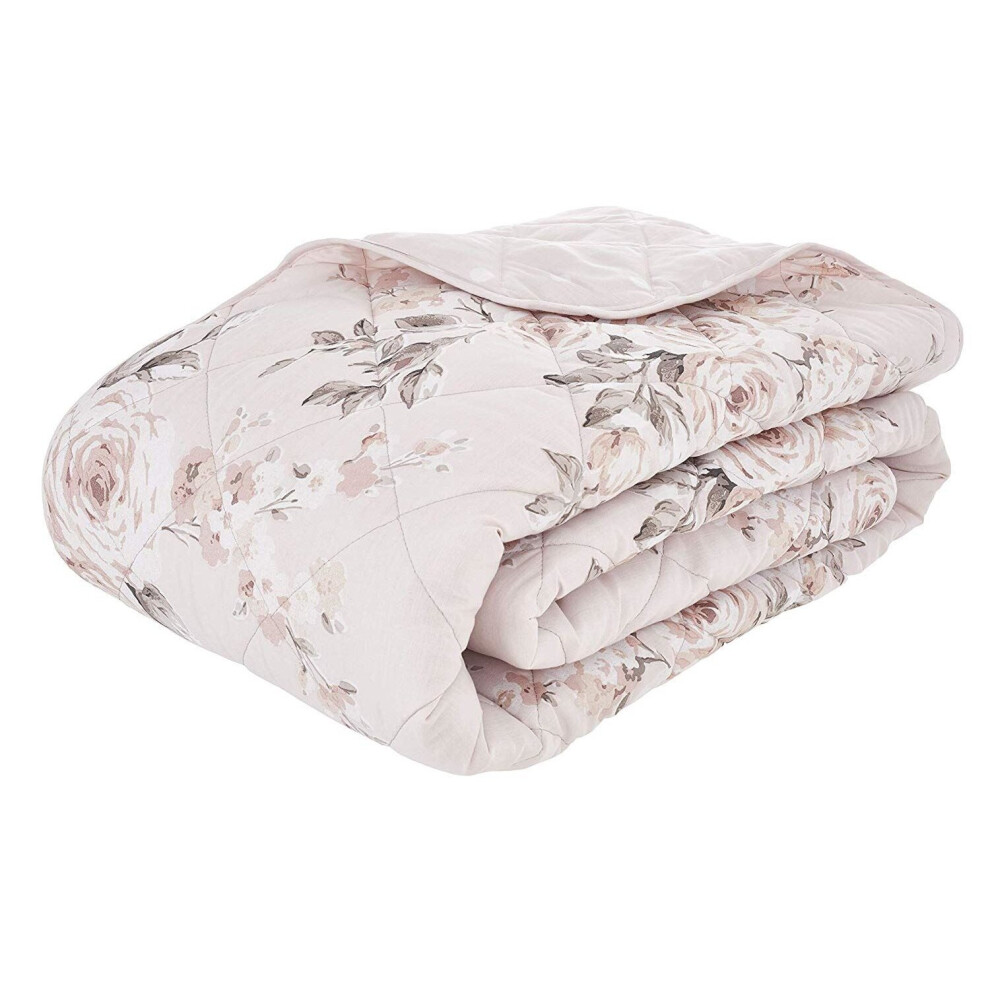Bianca Catherine Lansfield Canterbury Easy Care Bedspread Blush 220X230cm Multicoloured