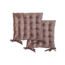 Emma Barclay Lifestyle Faux Velvet Studded Seat Pad, Heather, 40 x 40 Cm