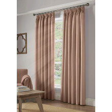 100% Blackout Pencil Pleat Taped Top Curtains Pink 90 x 72"