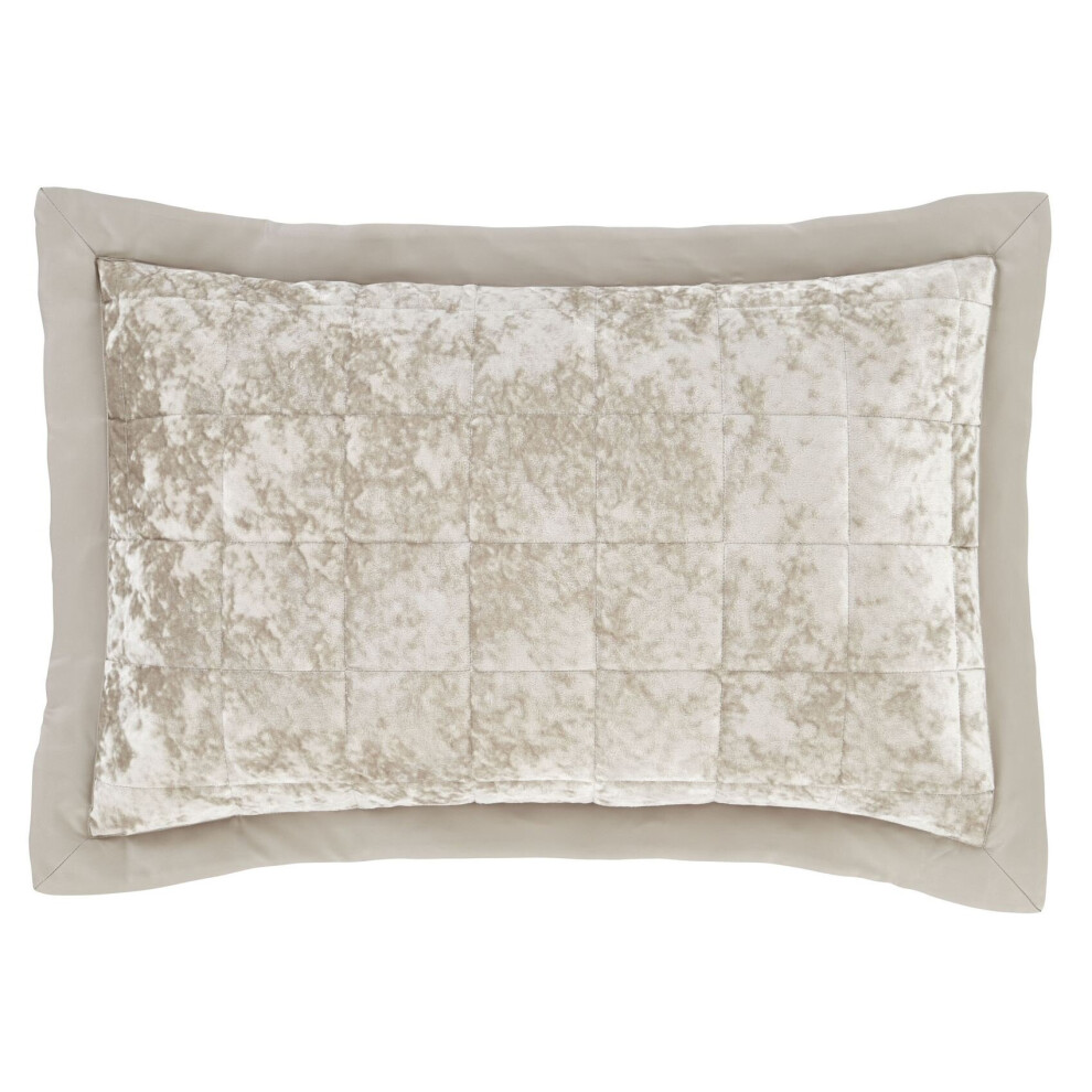 Bianca Catherine Lansfield Crushed Velvet Pillowshams Pair Natural