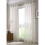 Voile Ring Top Eyelet Curtain Panel Ivory 54" Drop 1