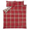 Catherine Lansfield Kelso Red Double Duvet Cover Set 1