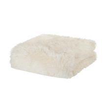 Catherine Lansfield Faux Fur Cuddly Throw - Cream