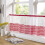 Gingham Ready Made Slot Top Voile Cafe Curtain Panel (59" x 24", Red) 1