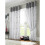 Tahiti Eyelet Curtains Embroidered Lined Voile Silver 56x54" 1