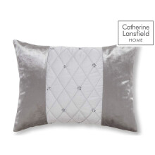 Catherine Lansfield Sequin Cluster Filled Cushion Silver 30x40cm