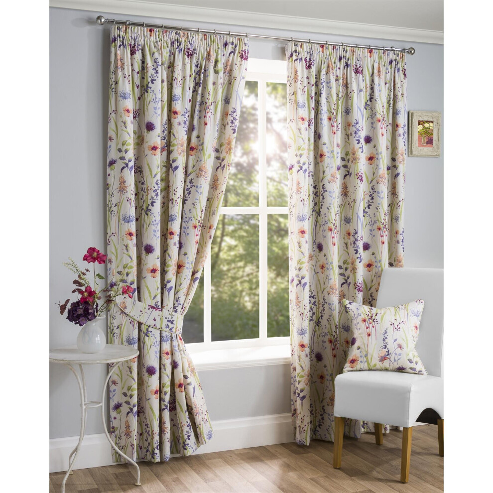 Cheshire Floral Fully Lined Pencil Pleat Curtains