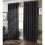 Diamond Blackout Eyelet Ring Top Cream Curtains 90" x 90" 1