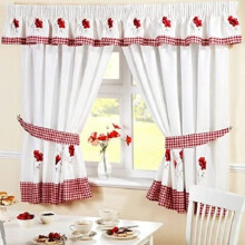 Poppies Kitchen Curtains 46 x 48" Pair Ready Made