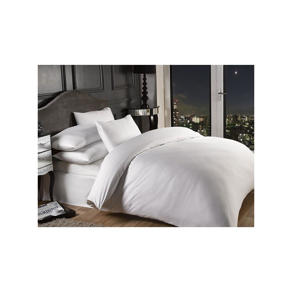 Grosvenor White 1000TC Oxford Housewife Pillowcase Satin Stripe Bedding Linen