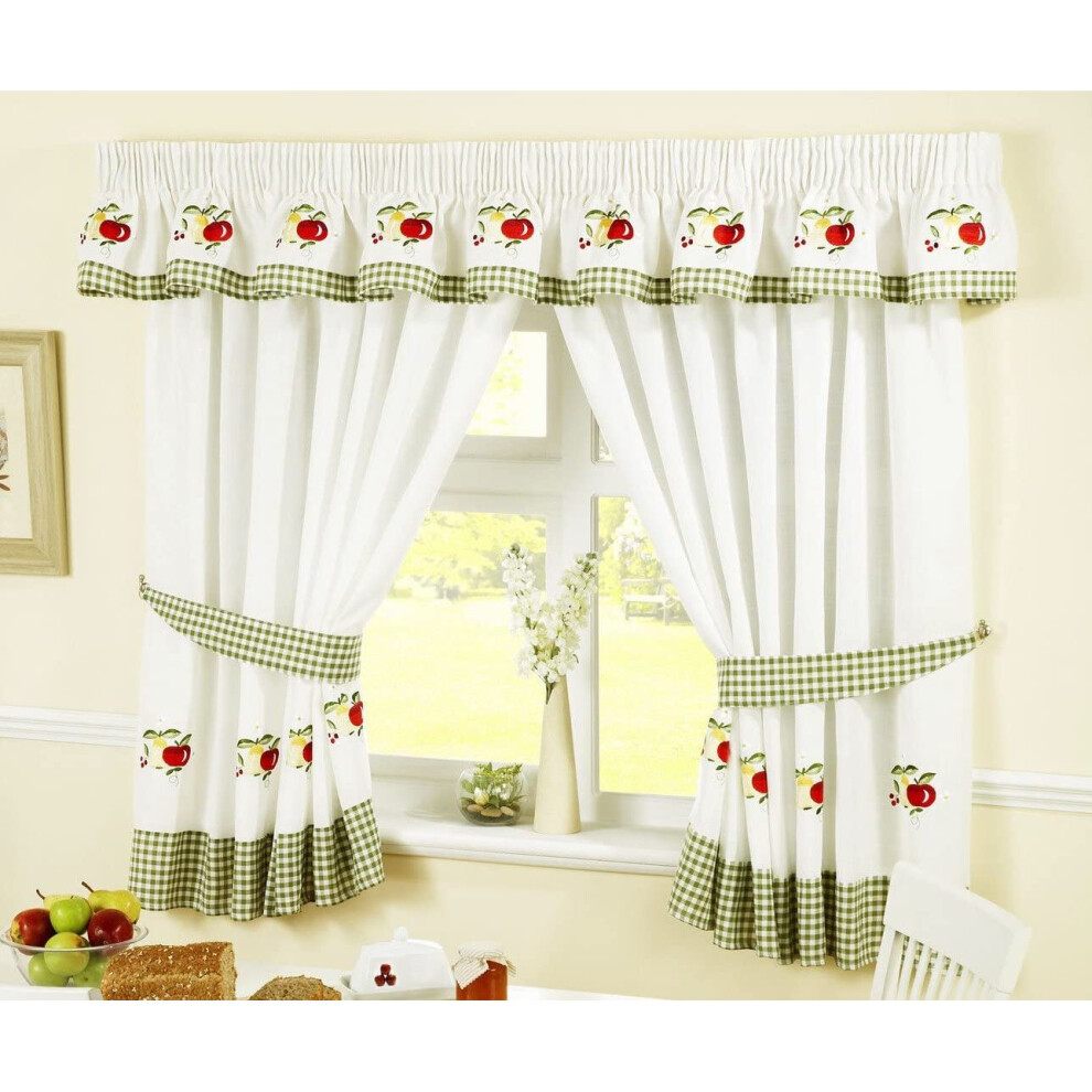 Fruits Kitchen Curtains 66x54" Pair Ready Made