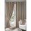 Madison Eyelet Curtains Latte Beige 66x72" 1