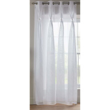 Alan Symonds Diana Dolly Diamante Ring Top Curtain Panel White 57x90" (145x229cm)