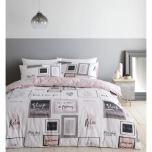 Catherine Lansfield Sleep Dreams Easy Care Single Duvet Set Blush
