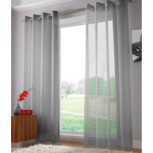 Ring Top Voile Silver 59" x 90" Drop