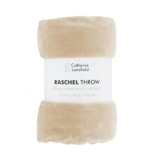 Catherine Lansfield Extra Large Raschel Velvet Throw Ochre 200x240cm
