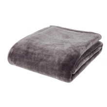 Catherine Lansfield Extra Large Raschel Velvet Throw Charcoal 200x240cm
