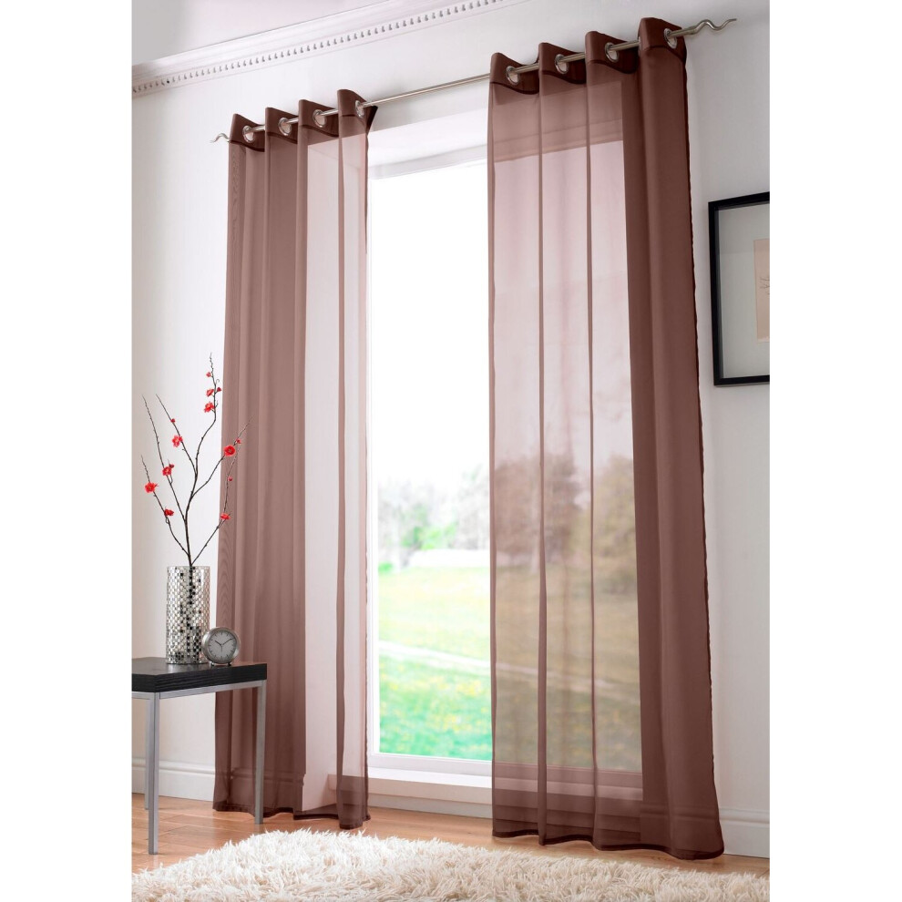 Ring Top Voile Chocolate 59" x 72" Drop-image-OPC-P68Z9WQ-NEW