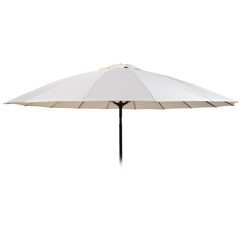 270cm Outdoor Garden |White Parasol Metal Umbrella