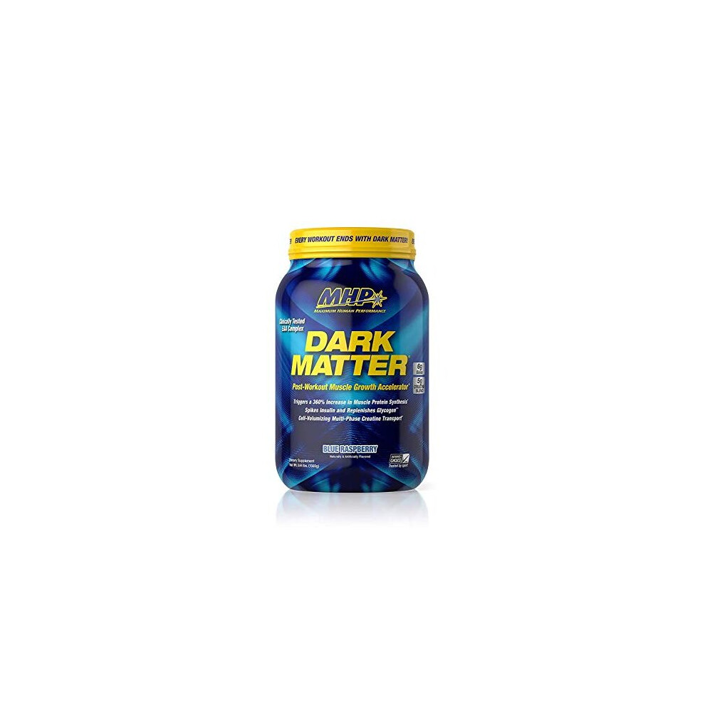 MHP Dark Matter Post Workout, Recovery Accelerator, w/Multi Phase Creatine, Waxy Maize Carbohydrate, 6g EAAs, Blue Raspberry, 20 Servings, 55.04 oz