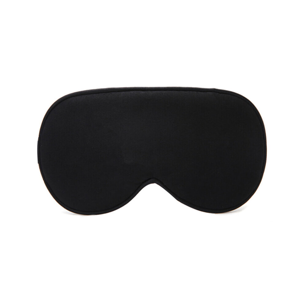 (Black) Mulberry Silk Sleep Eye Mask Blackout Sleeping Blindfold