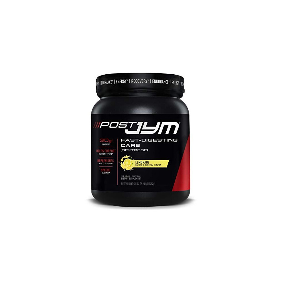 Post JYM Fast-Digesting Carb - Post-Workout Recovery Pure Dextrose | JYM Supplement Science | Lemonade Flavor, 30 Servings