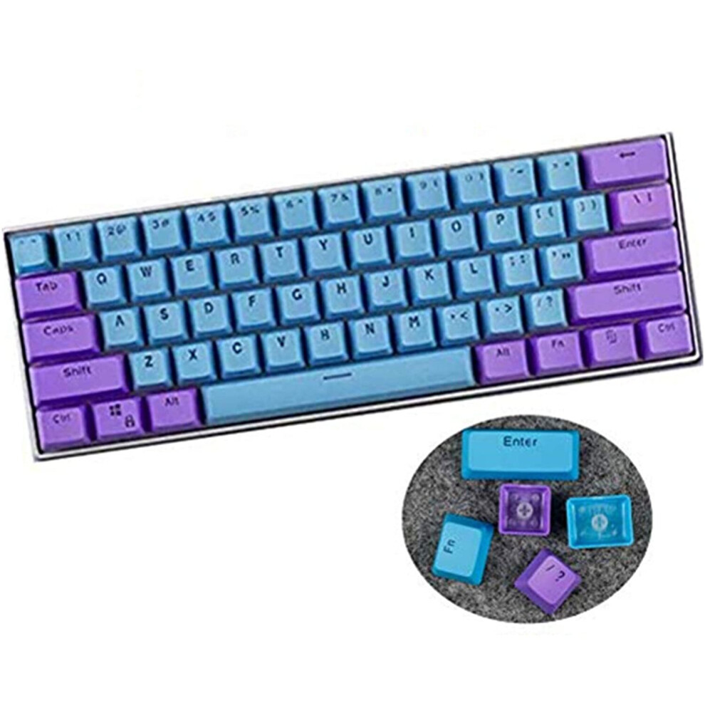 61 Keycaps Back Two-Color Mechanical Keypad Pbt Keycap For Gh60 / Rk61 / Alt61 / Annie/Keyboard Poker Keys Light 689743486410