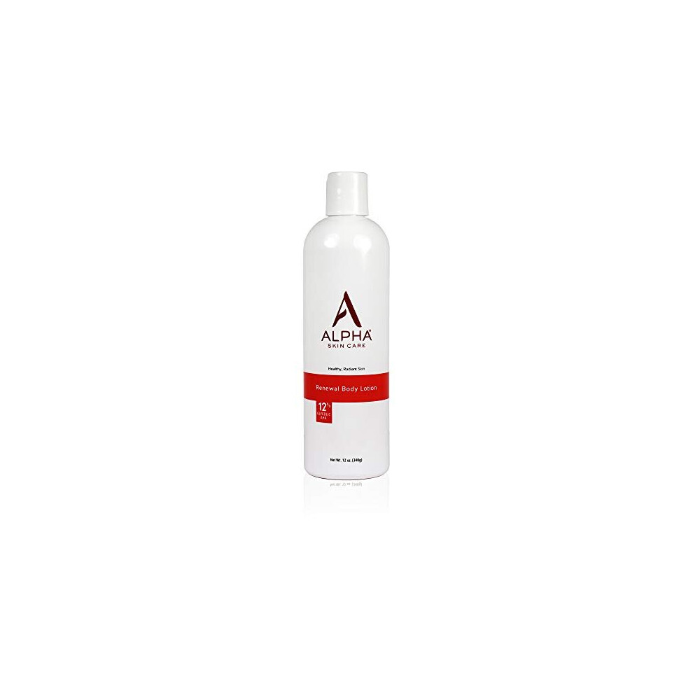 Alpha Skin Care Renewal Body Lotion | Anti-Aging Formula |12% Glycolic Alpha Hydroxy Acid (AHA) | Reduces the Appearance of Lines & Wrinkles | For All