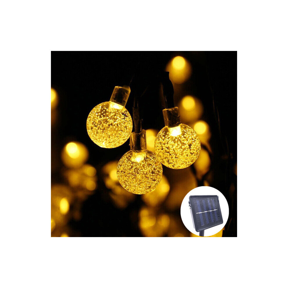 Chozx (Warm ) 50 Led Crystal Ball Solar Lamp Power String Fairy Lights Garden Outdoor White
