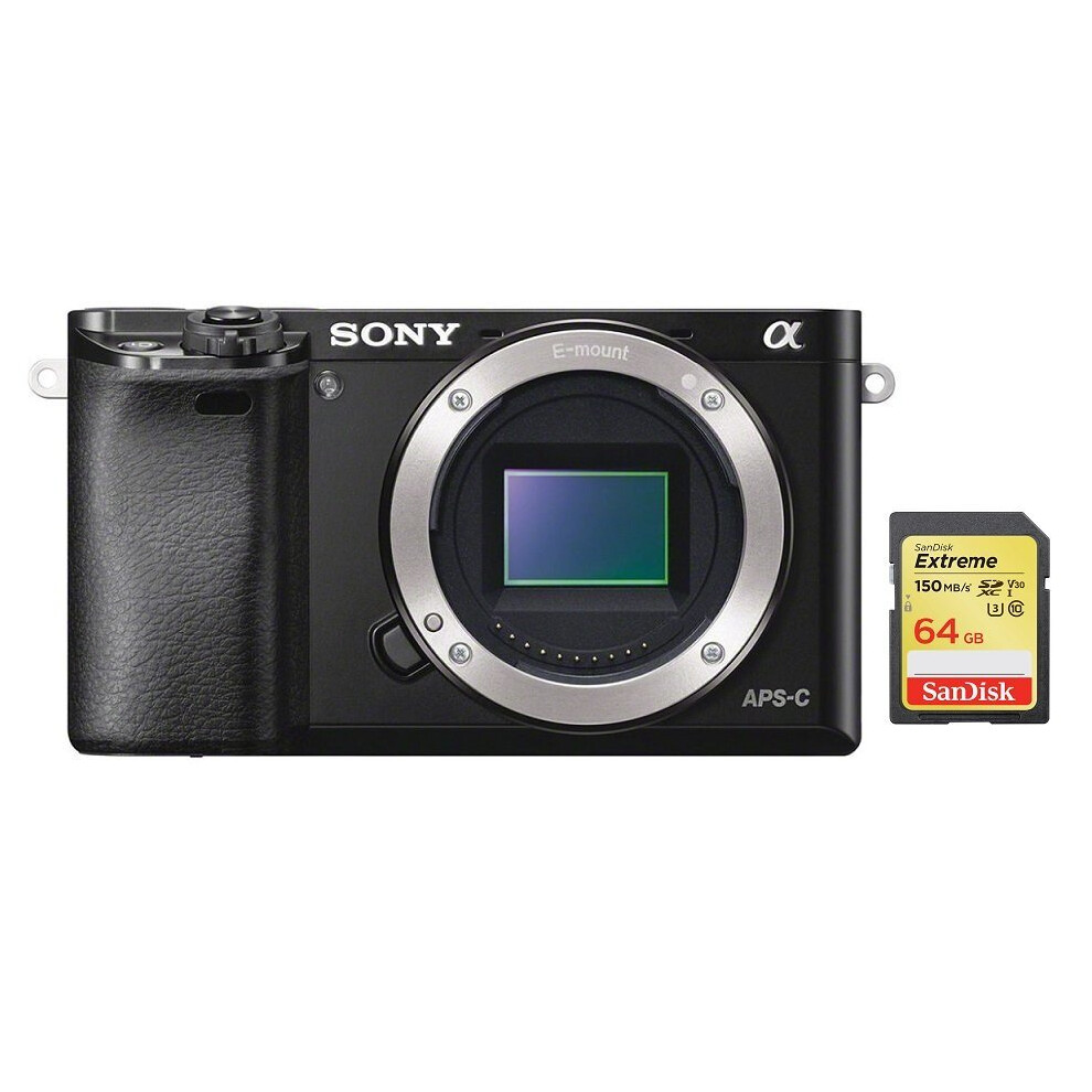 SONY A6000 Body Black + SanDisk Extreme 64G SD card