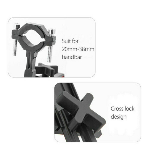 (Red) 360° Rotatable Phone Holder Handlebar Support Mount Bracket 1