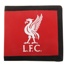 Liverpool FC Official Football Crest Money Wallet - Nylon Card Holder with Zip Compartment, Official Licensed Product