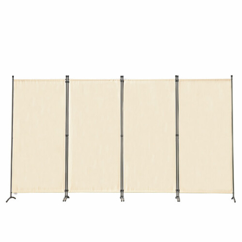 (Beige, 4 Panels) Angel Living Room Divider Privacy Screens