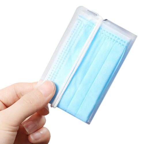 Face Mask Holder Portable Mask Keeper Storage Folder Clip Clear Without Mask 2