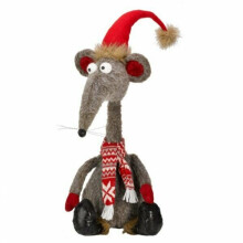 Christmas Rat -A -Louis Soft Plush Weighted Cartoon Style Rat Toy Decoration