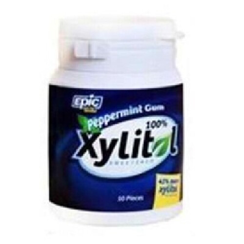 Epic Dental, Xylitolfritt Pepparmintgum, 50 Bitar