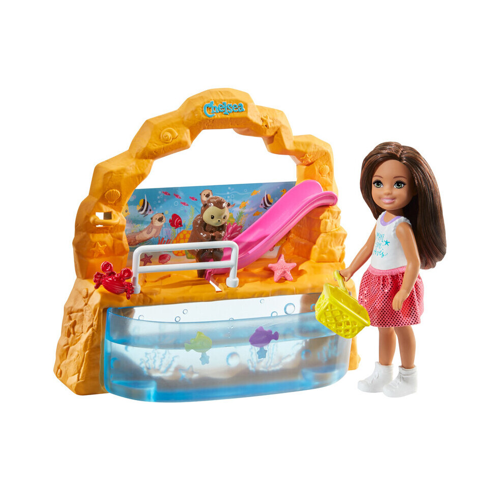 Barbie Club Chelsea Doll With Aquarium Playset & Accessories New