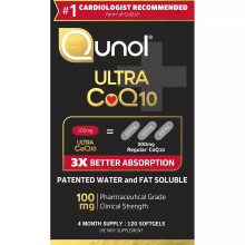 Qunol, Ultra CoQ10, 100 mg, 120 měkkých kapslí