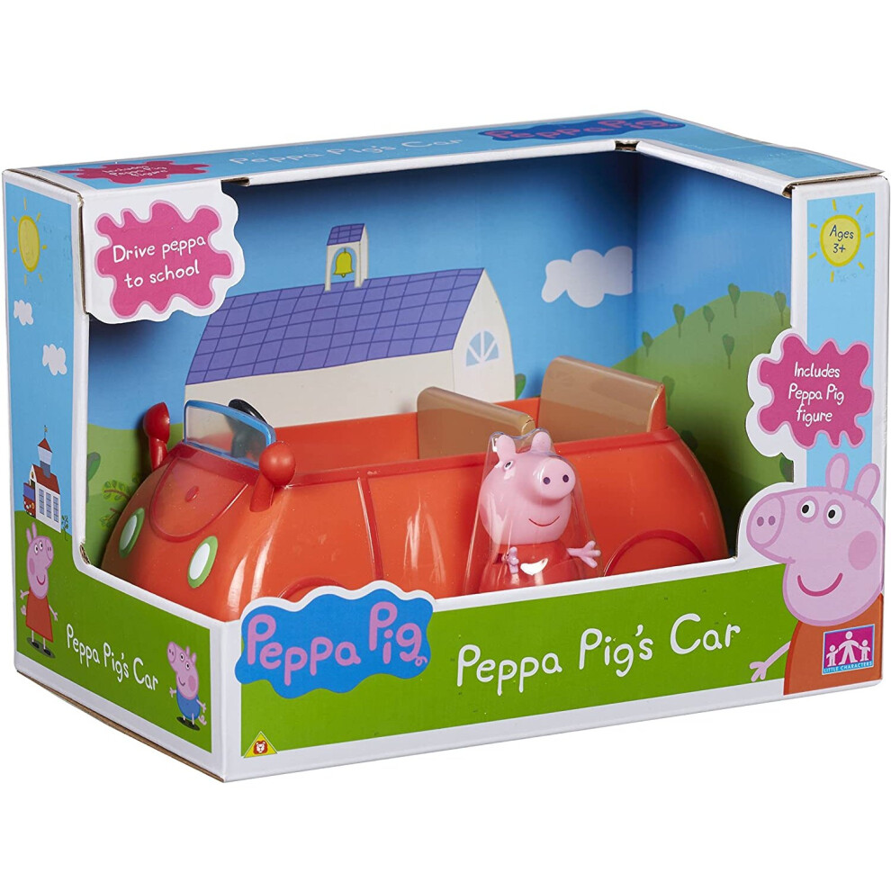 Peppa Pig Motor Vehicle Play Figures Free wheeling Family Car Plastic on OnBuy
