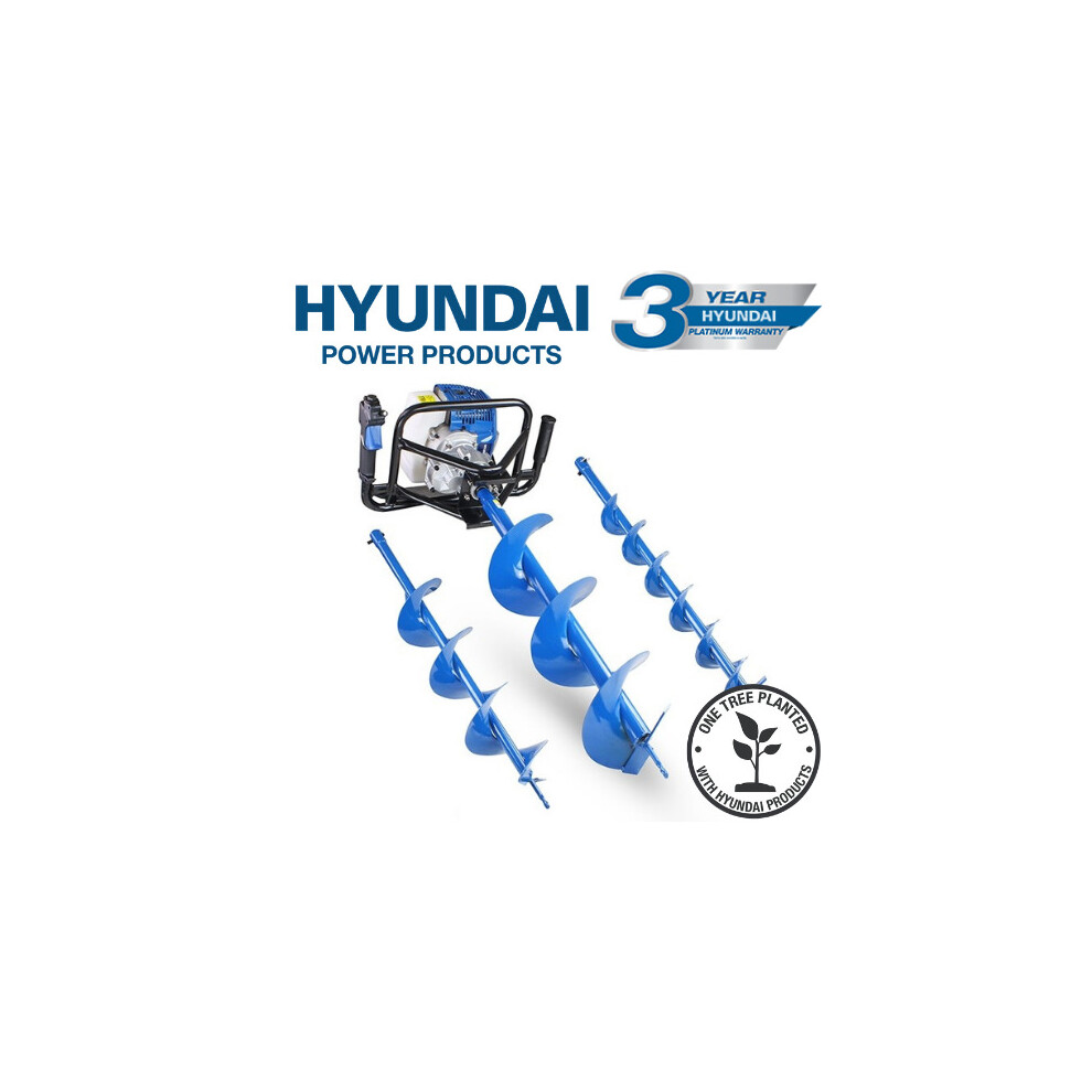 Hyundai HYEA5200X 52cc Petrol Earth Auger, Borer and Drill